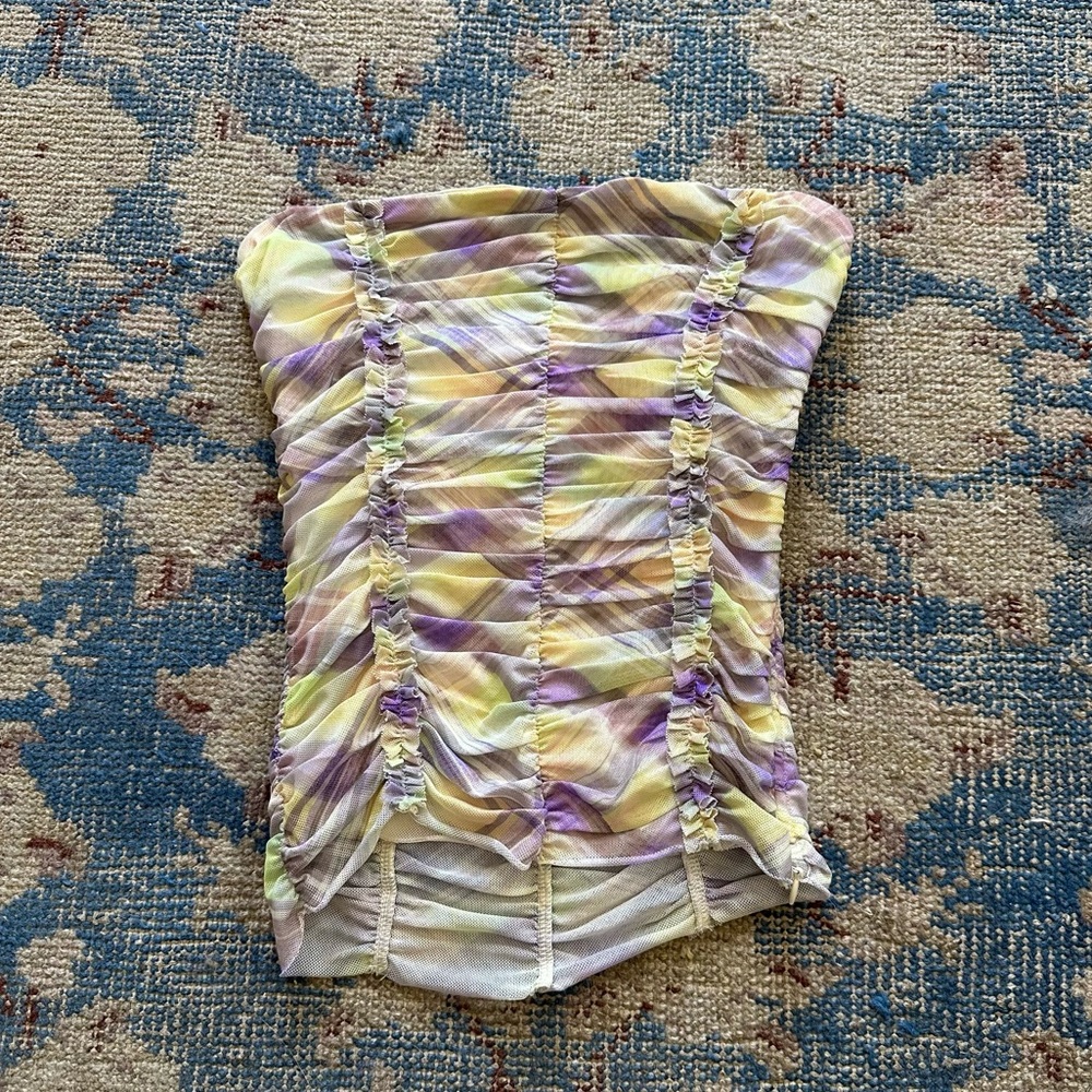 I.AM.GIA Multicolor Ruched Tank Top